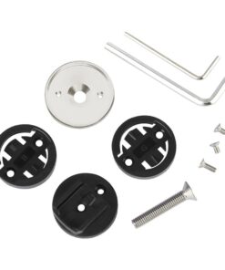 Bike Stem Top Cap Computer Mount Bicycle Stem Headset Mount for Garmin,Edge - Silver, Black