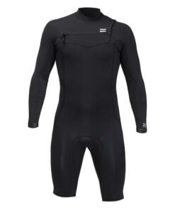 Billabong Men's 2/2mm Absolute Chest Zip Spring Suit - Black - XL
