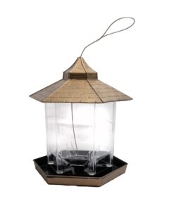 Bird Feeder, Hanging, With Hexagonal Roof