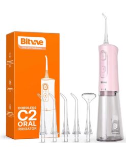 Bitvae C2 Water Dental flosser for Teeth with 3 Modes 6 Jet Tips - Pink