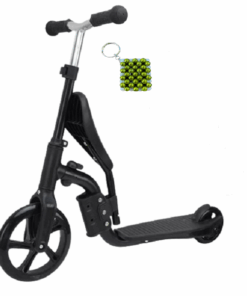 Black 2-in-1 Riding Scooter for Kids Ride On & Scooter & A Key Holder