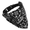 Black Adjustable Dog Bandana Collar - S