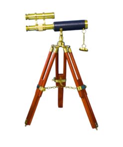 Black Antique Finish brass Telescope with Tripod Stand Collectible Marine