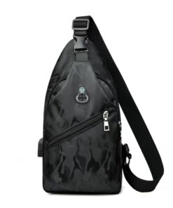 Black Army Pattern Chest Pack Pouch - CHP-006-BK