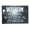 Black Braai Area Steel Wall Art-ons bedien wat ook al jy bring 50x34cm