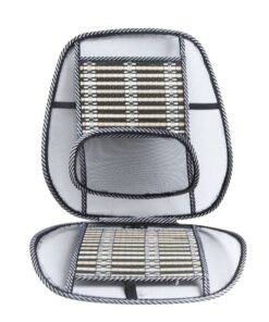 Black Car Seat Breathable Lumbar Support With Waist Cushion