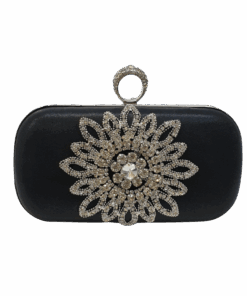 Black Crystal Clutch Bag