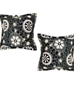 Black Flower Mushroom Scatter Cushion Set of 2 (Inner Included) - 50 cm
