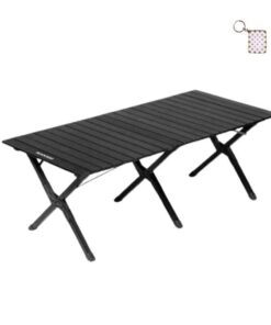 Black Foldable Camping Table And A Keyholder