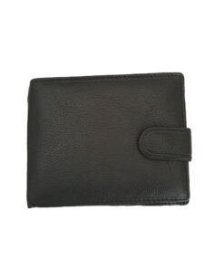 Black Leather Bifold Wallet hold 4 Cards