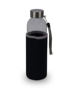 Black Philadelphia Glass Water Bottle - 500ml