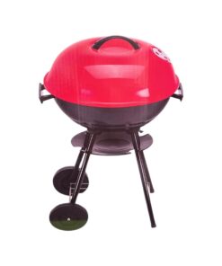 Black & Red Large Stainless Steel Portable Barbecue Grill 17 Inch