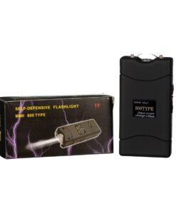 Black Self Defence Flashlight with Electric Shock