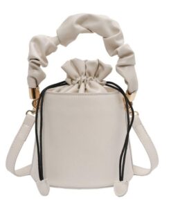 Blackcherry Drawstring Bucket Cross Body - Off White