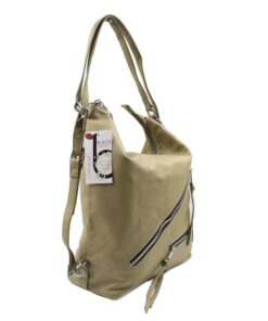 Blackcherry Front Zip Detail Hobo Bag - Green