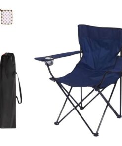Blue & Black Foldable Camping Chair And A Keyholder
