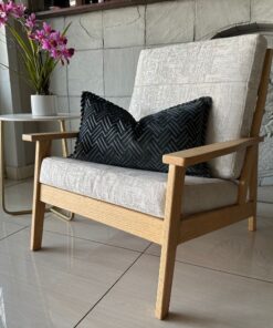 Blue Geometric Scatter Cushion