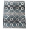 Blue, Grey Fine Modern Geometric Turkish Carpet - 230 x 160 cm