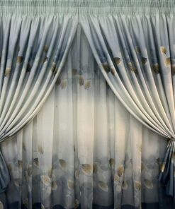 Blue Light-Filtering Leaf Living Room Taped W 400cm x H 240cm.