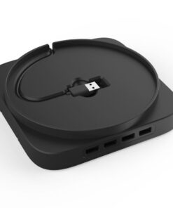 Blue Light Vertical Stand for Xbox Series X Game Console with 4 USB Ports