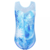 Blue Snowflake Gymnastics Leotard - 11-12 years