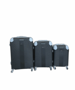 Blue Star 3 Piece Hard Shell Luggage Set - Black