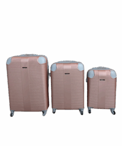 Blue Star 3 Piece Hard Shell Luggage Set - Rose Gold
