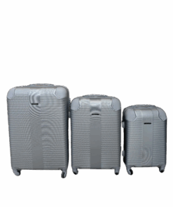 Blue Star 3 Piece Hard Shell Luggage Set - Silver