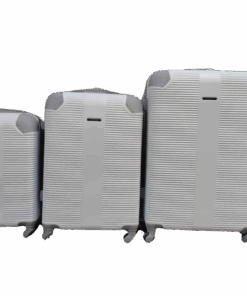 Blue Star 3 Piece Hard Shell Luggage Set - White