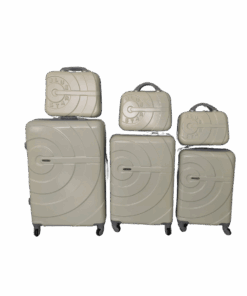 Blue Star 3 Piece Luggage Set with 3 Piece Cosmetic Bags - Cream