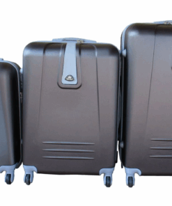 Blue Star Brown ABS Trolley Case Set- 3 Piece Luggage with Spinner Wheels