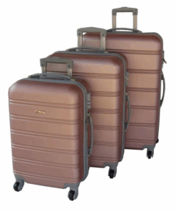Blue Star Pink ABS HardShell Spinner Trolley Luggage Set - Lightweight - 3 Piece