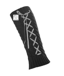BlueThorn Knitted Winter Leg Warmer for Women - Sport Socks - X-BLK