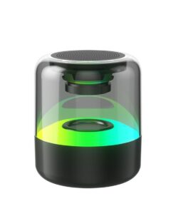 Bluetooth Speaker, Loudspeaker With Dynamic Lights, Desktop speaker - Black