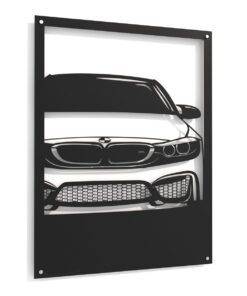BMW M4 F82 - Raised Metal Wall Art (80x60cm)