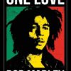 Bob Marley - One Love Poster with Black Frame