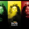 Bob Marley (Tricolour Smoke) Poster with Black Frame