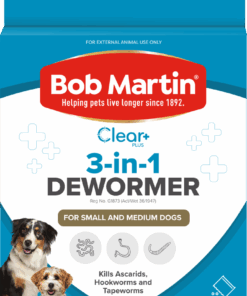 BOB MARTIN CLEAR+ 3-in-1 Dewormer Powder for Small & Medium Dogs 15g