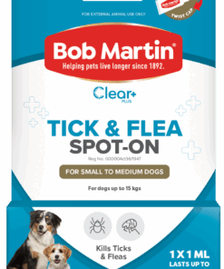 BOB MARTIN Clear+ Spot-On for Small to Medium Dogs 1ml