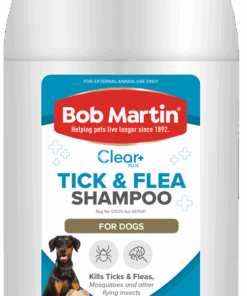 BOB MARTIN Clear+ Tick And Flea Shampoo for Dogs - 200ml
