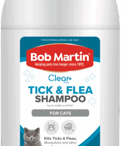 BOB MARTIN Clear+ Tick & Flea Shampoo for Cats & Kittens 200ml