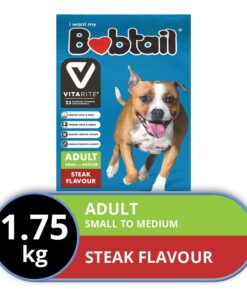 Bobtail - Dry Dog Food -Small To Medium - Steak Flavor - 1.75kg