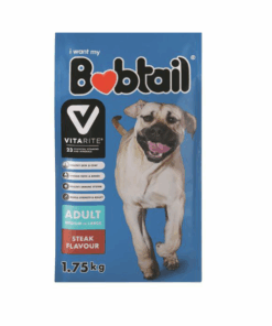 Bobtail- Medium/Large Adult Steak Flavour Dog Food 1.75kg x 6