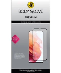 Body Glove Samsung Galaxy S23 S22+ Premium Tempered Glass Screenguard Black