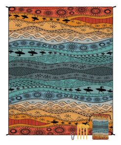 Bohemian Beach Mat Waterproof Beach Towel Picnic Blanket - 2.2x1.8M