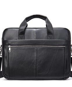Boika Leather Laptop Bag - 14.5 Inch - Black
