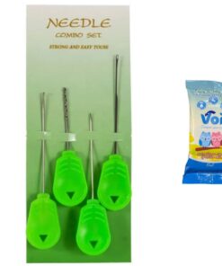 Boilie and Bait needle set with Fishing Wipes