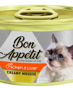 Bon Appetit Creamy Mousse for Cats With Chicken & Liver (12 x 85g Tins)