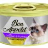 Bon Appetit Creamy Mousse for Cats With Chicken & Turkey (12 x 85g tins)