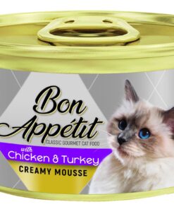 Bon Appetit Creamy Mousse for Cats With Chicken & Turkey (12 x 85g tins)